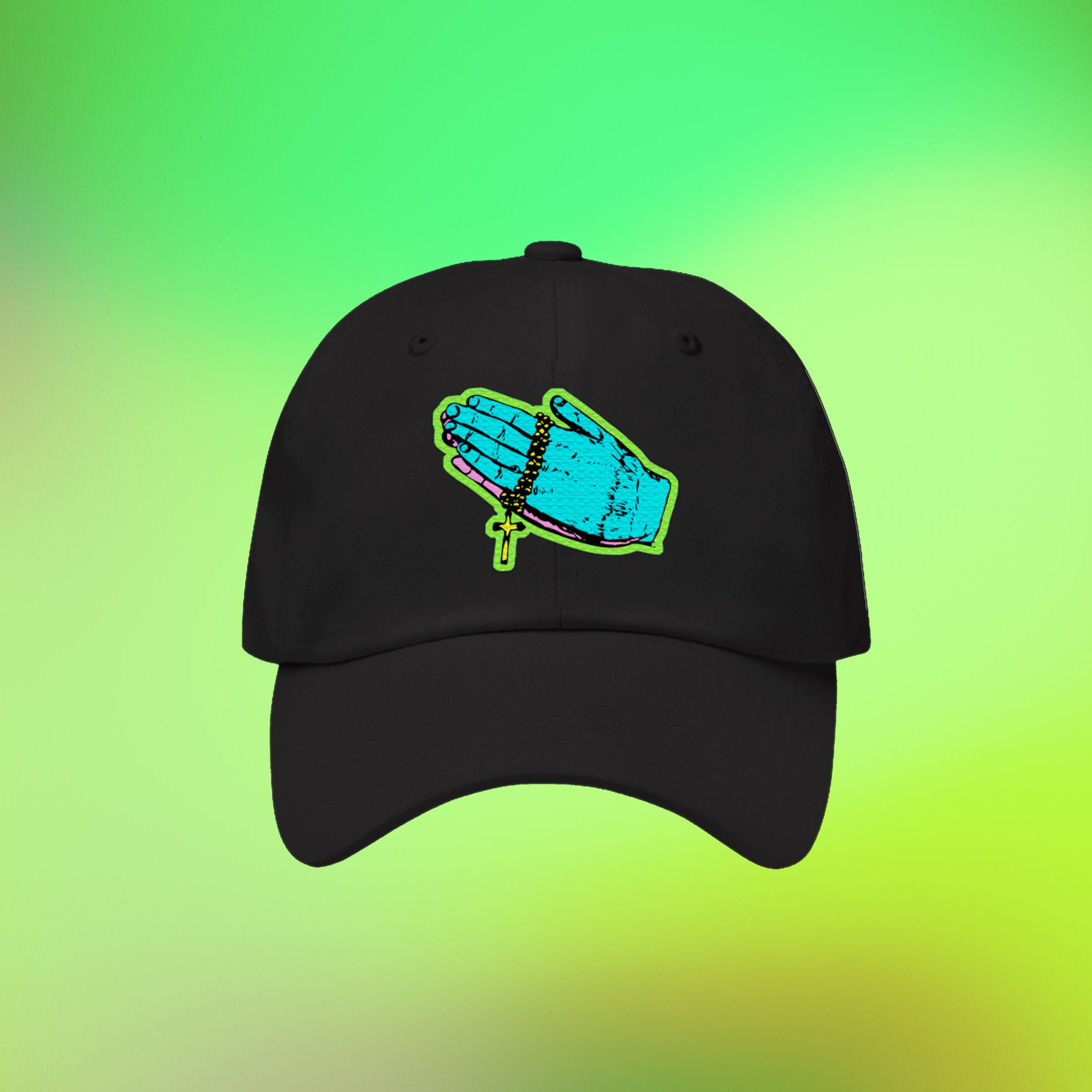Prayer Hands with Rosary Hat